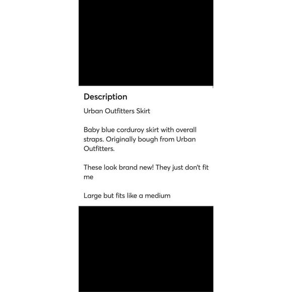 Urban outfitters corduroy skirt size large, but fits like a medium - Picture 2 of 8